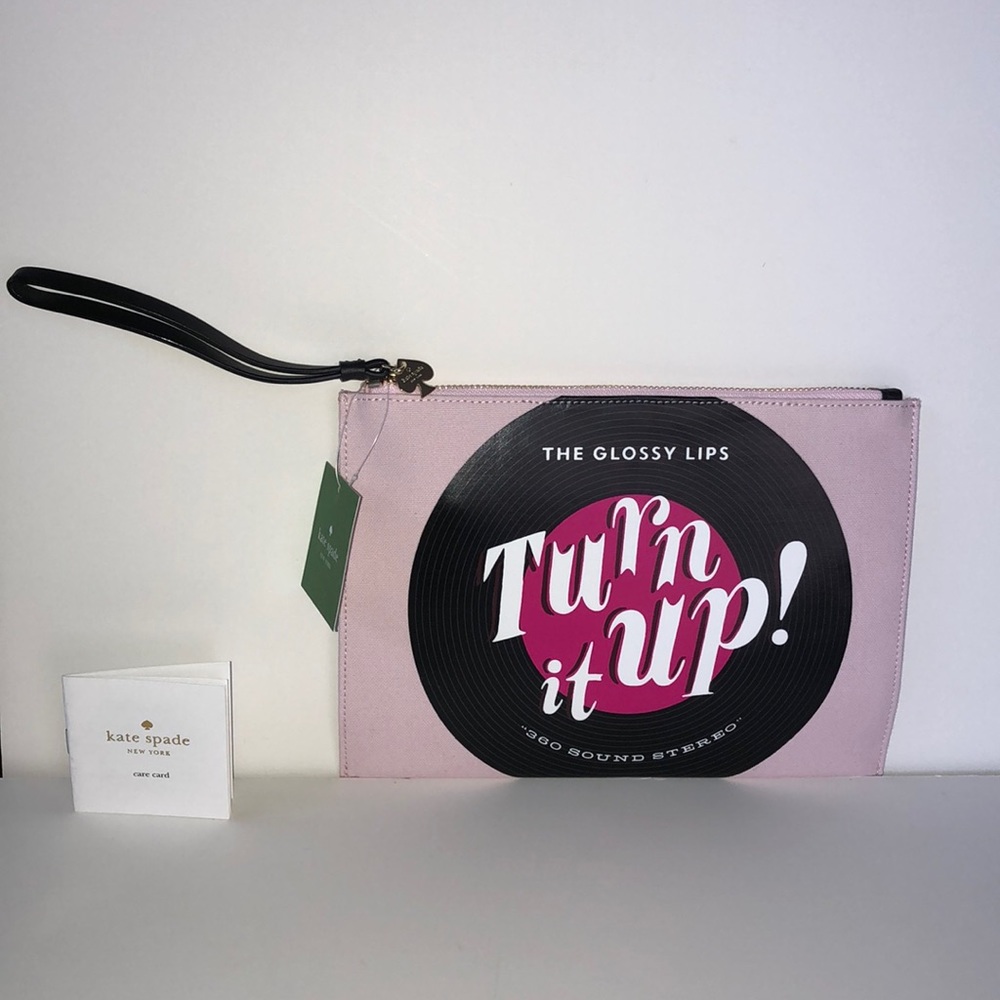 Kate Spade "Turn it Up" record clutch.